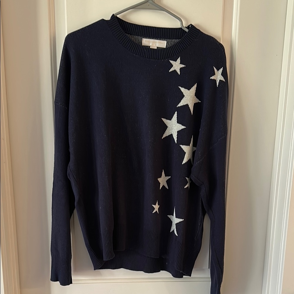 Spiritual Gangster Navy Sweater with Star Pattern